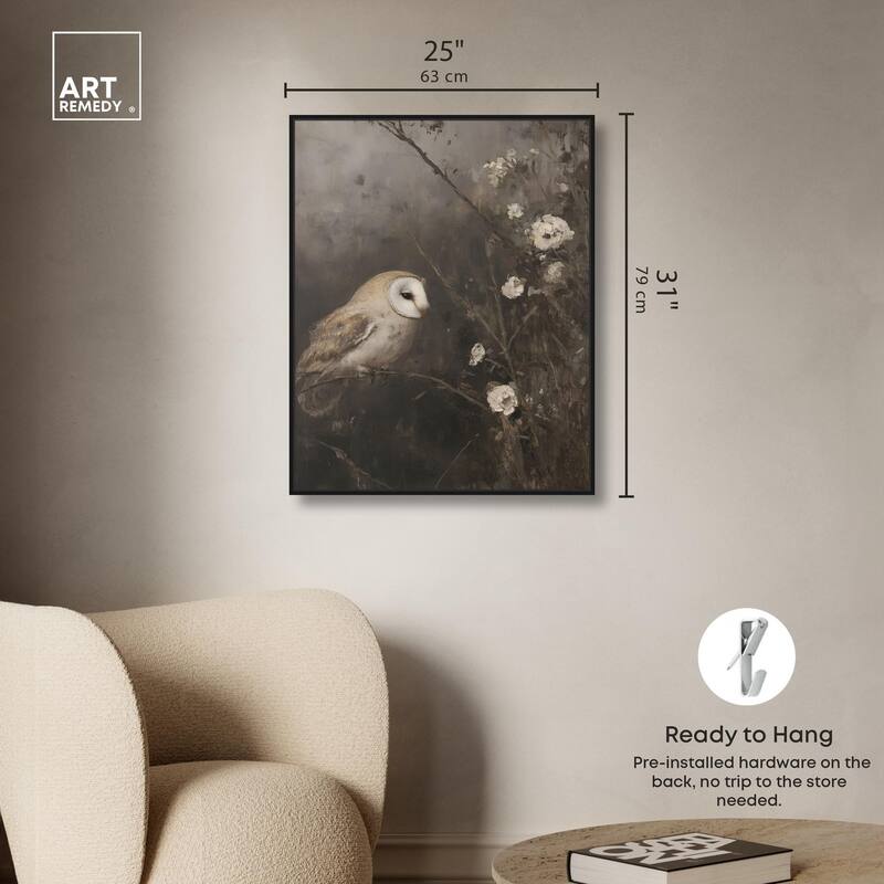 Owl in the Shadows I Canvas by Art Remedy