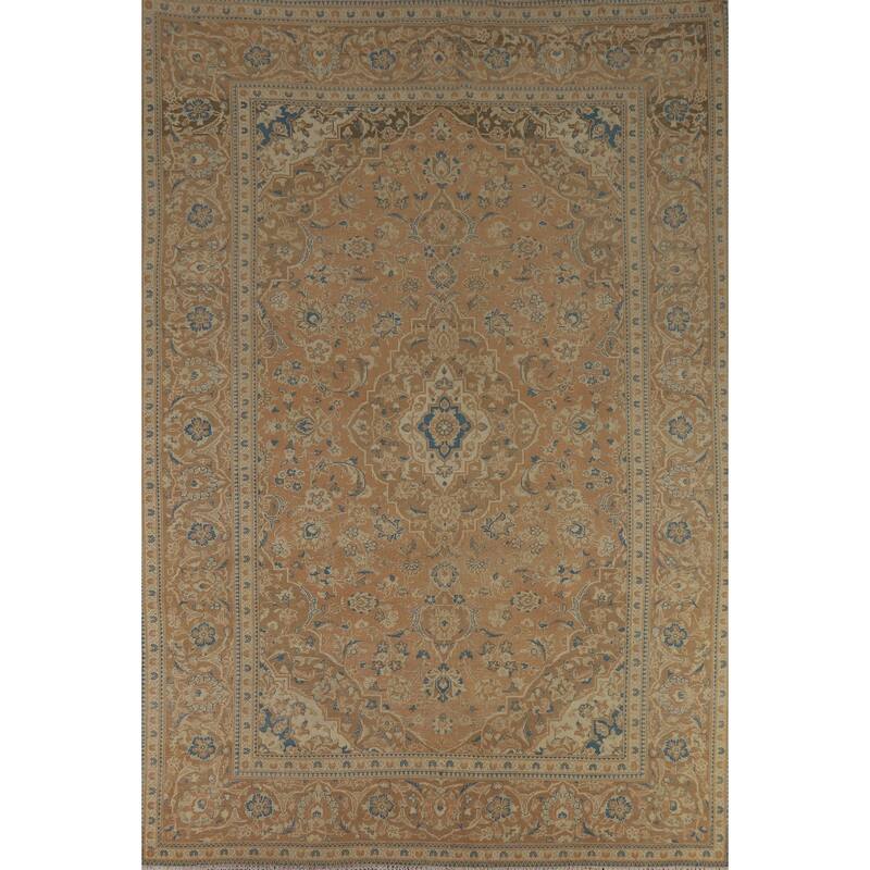 Traditional Najafabad Persian Vintage Rug Hand-Knotted Wool Carpet - 8'0" x 11'3"