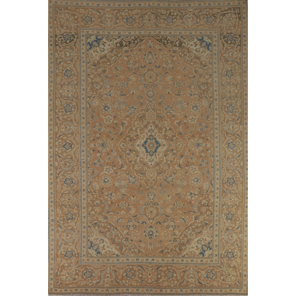 Traditional Najafabad Persian Vintage Rug Hand-Knotted Wool Carpet - 8'0" x 11'3"