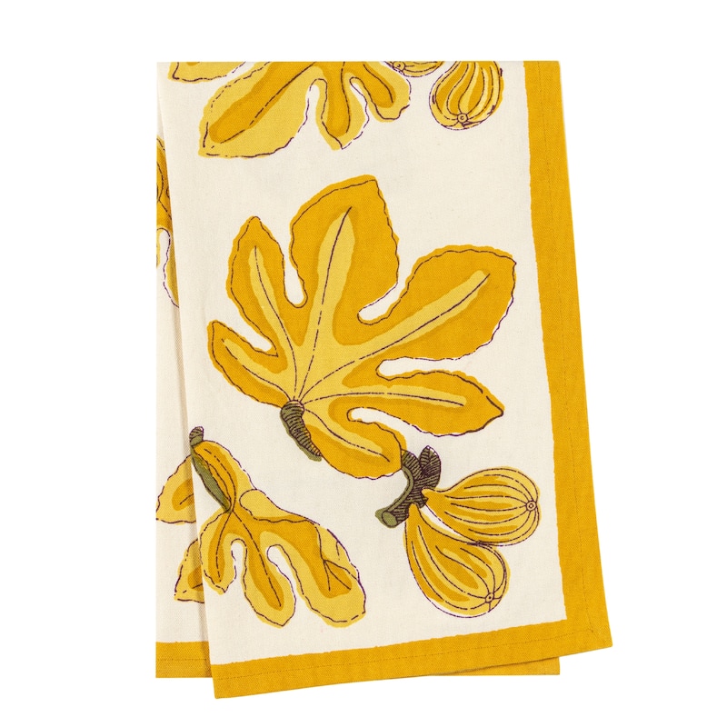Couleur Nature Fig Tea Towels - Set of 3 - Citrine