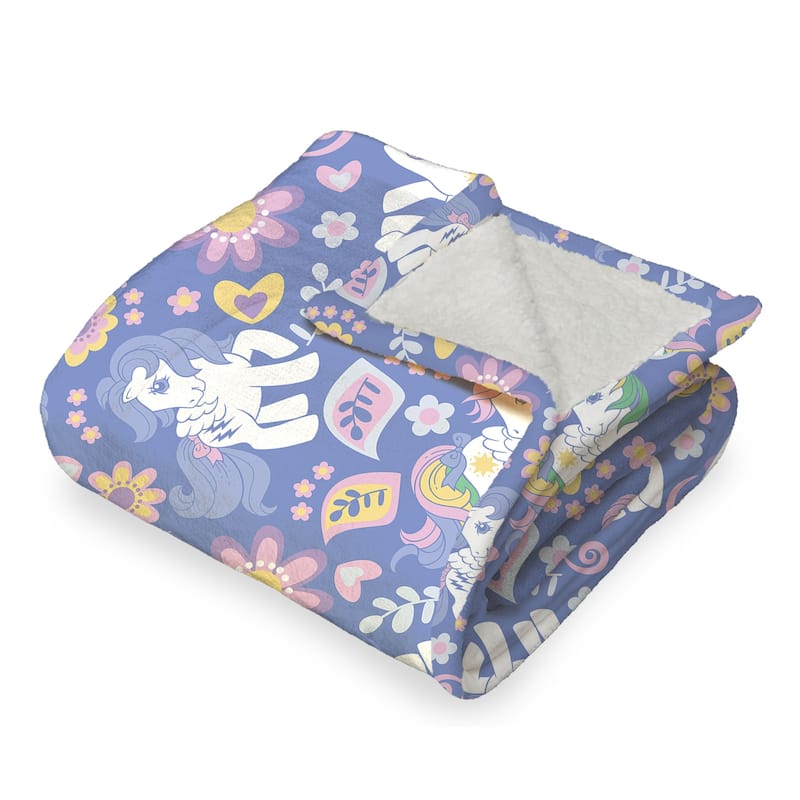 Hasbro My Little Pony Silk Touch Sherpa Throw Blanket