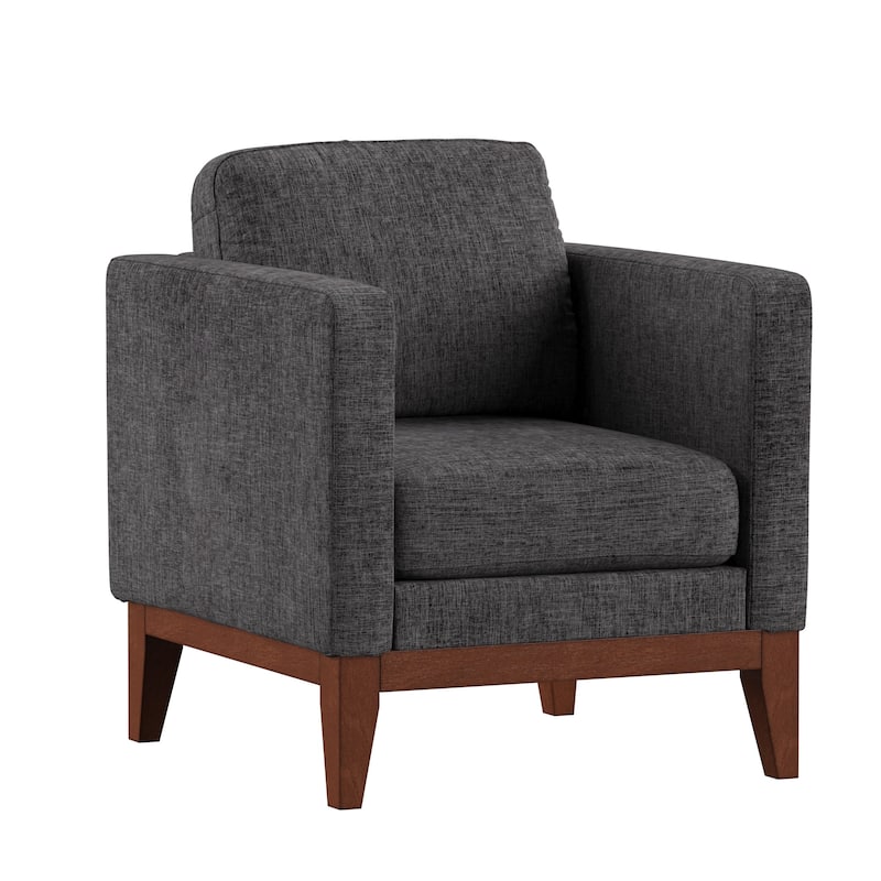 Vail Linen Upholstered Accent Chair by iNSPIRE Q Modern - Dark Grey