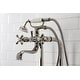 preview thumbnail 9 of 42, Kingston Brass Freestanding Clawfoot Tub Faucet Package with Supply Line in Matte Black