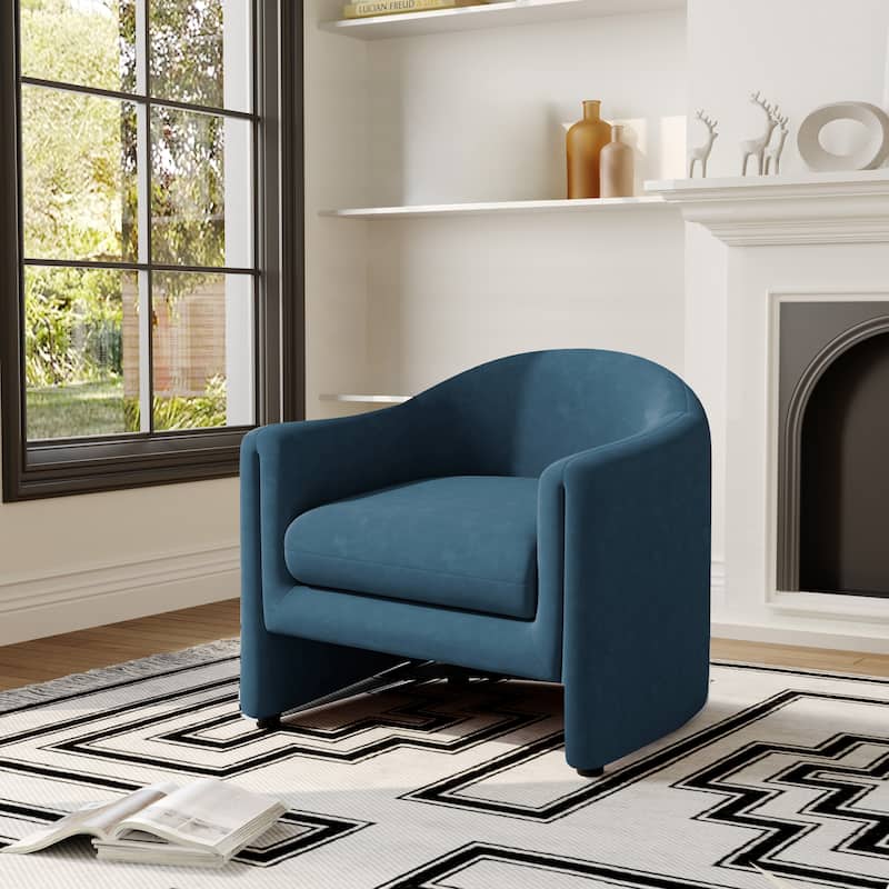 Modern Upholstered Barrel Accent Chair