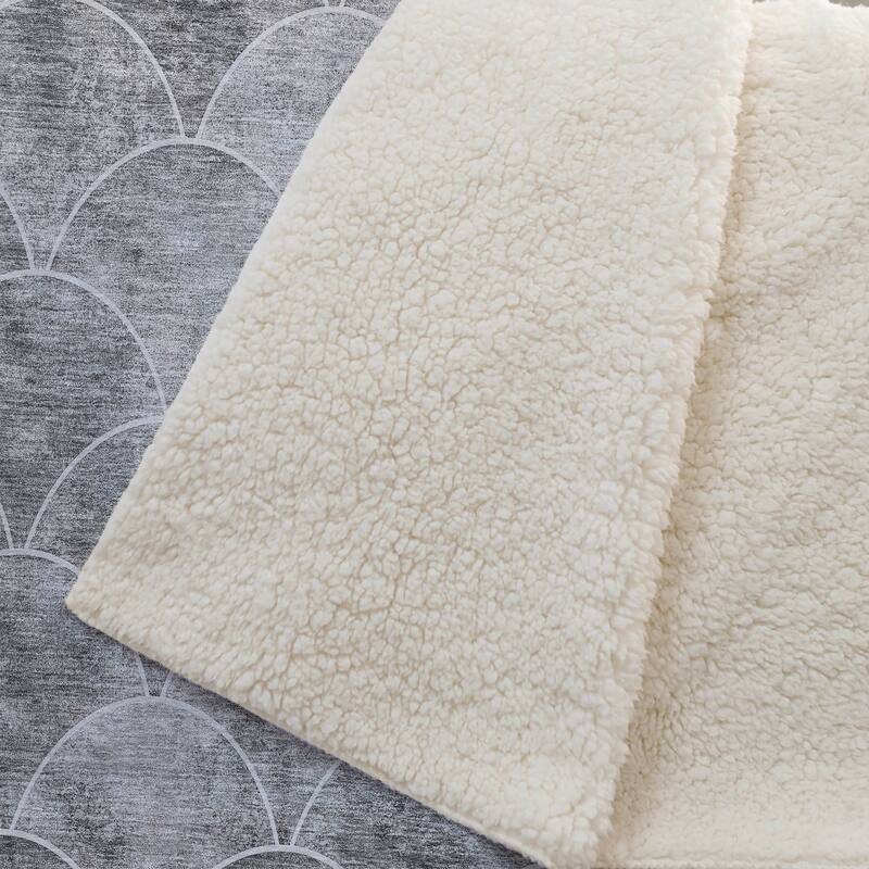 Premium Machine Washable Modern Arches Sherpa Throw Blanket