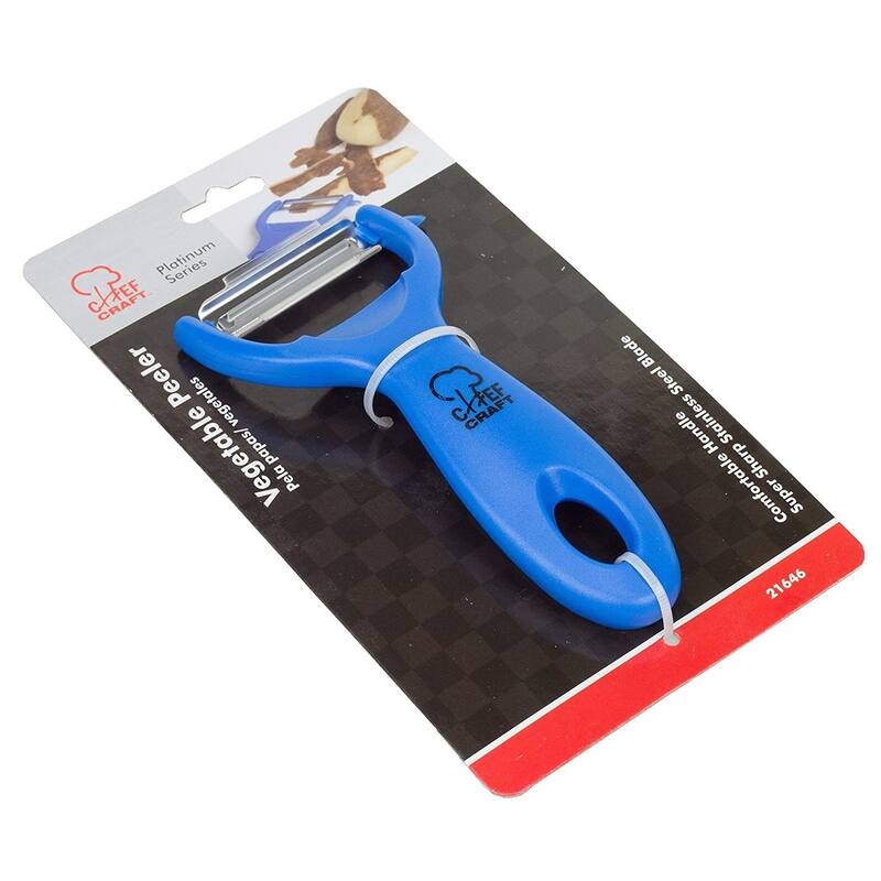 Chef Craft Blue Y-Shaped Vegetable Peeler - Sharp Stainless Steel Blade with Comfortable Handle