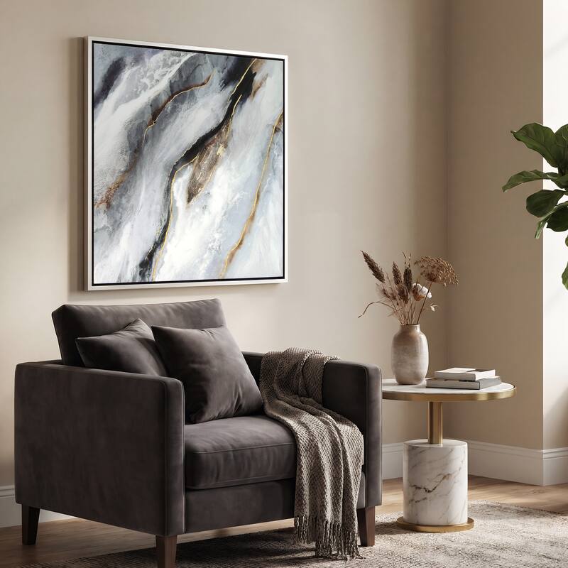 Flood Textured Metallic Hand Painted Framed Wall Art by Martin Edwards