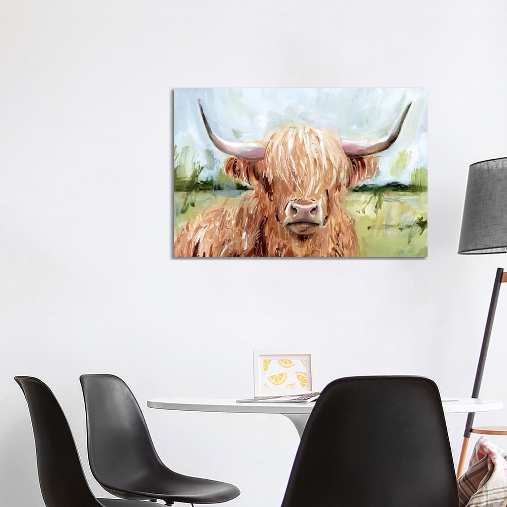 iCanvas "Highland Grazer II" by Victoria Borges Canvas Print
