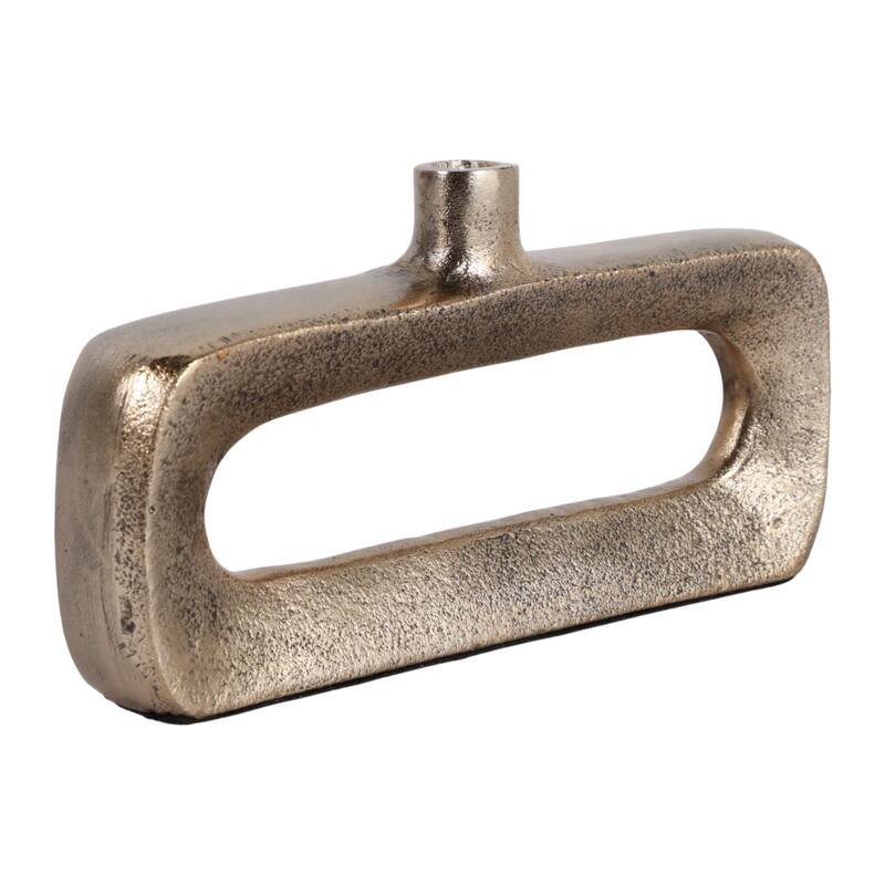 Modern Metal Open Cut Out Bud Vase - Short Flower Vase