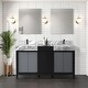 preview thumbnail 74 of 157, Lexora Zilara Bathroom Vanity Complete Set in Black and Grey with Faucet