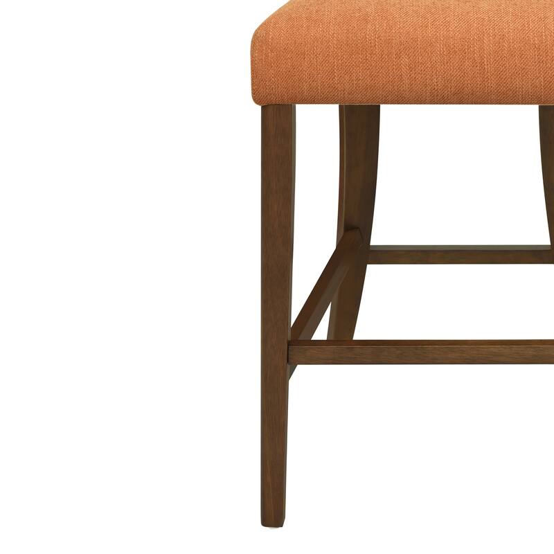 Roomfitters Counter Stool Set of 2, Modern Kitchen Bar Stool with Upholstered Seat and Wood Frame