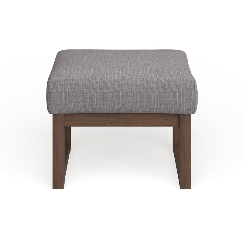 Carson Carrington Honningsvag Mid-century Modern Grey Upholstered Ottoman Stool