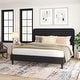 preview thumbnail 47 of 88, Platform Bed with Headboard - No Foundation Needed Charcoal - King