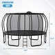 preview thumbnail 2 of 4, 15FT Trampoline for Kids with Upgraded Arc Pole and Composite TopLoop - Black