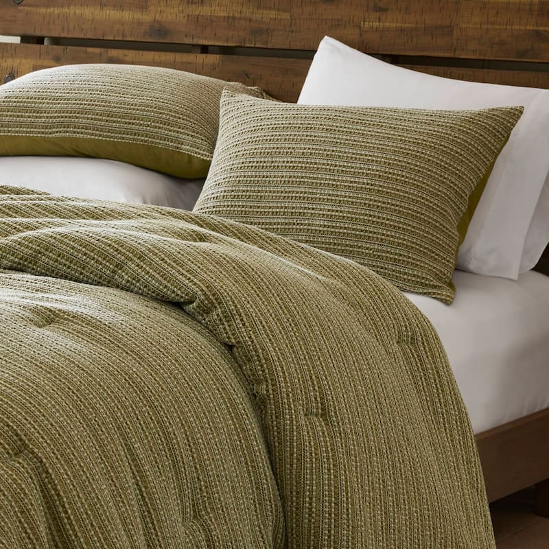 GDF Studio - Rowena Waffle Washed Cotton 3-Piece Comforter Set with Soft Textured Design