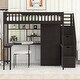 preview thumbnail 24 of 52, Loft Bed with Bookshelf,Drawers,Desk,and Wardrobe
