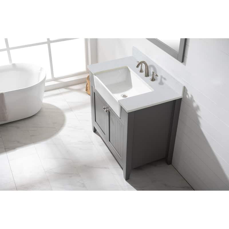 Burbank 36" Single Vanity in Grey