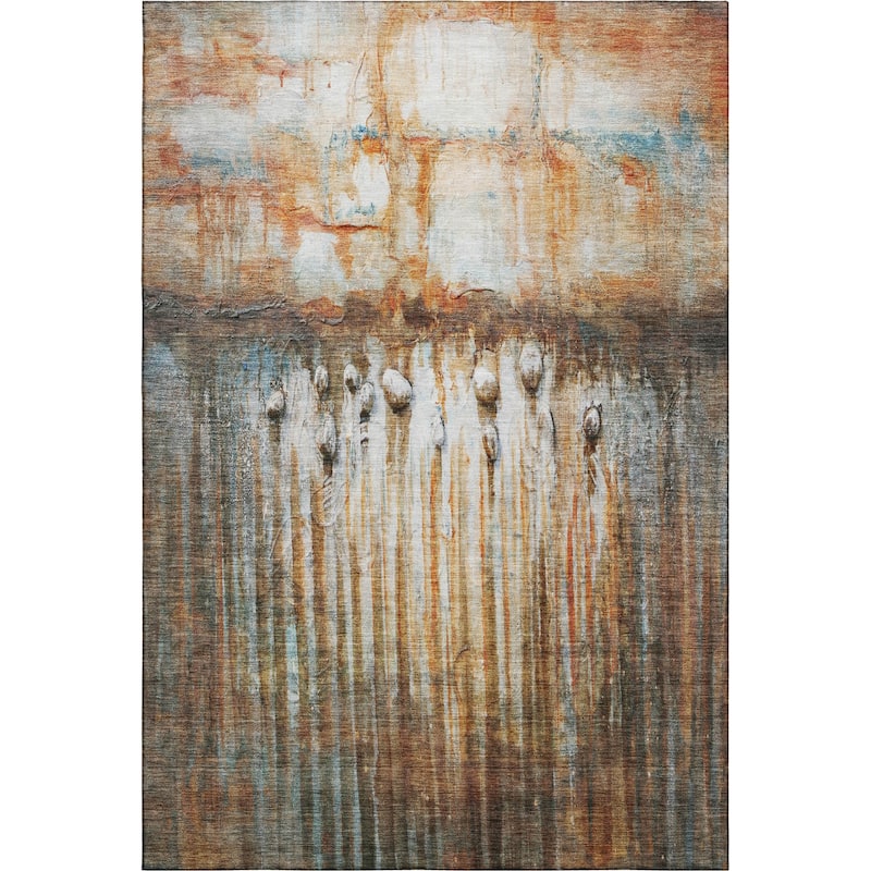 Premium Washable Super Soft Abstract Melt Mayfield Rug