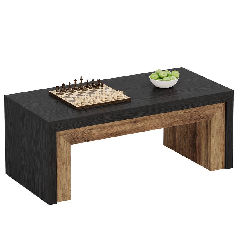 47'' Rectangle Coffee Table Accent Center Table with Sturdy Base