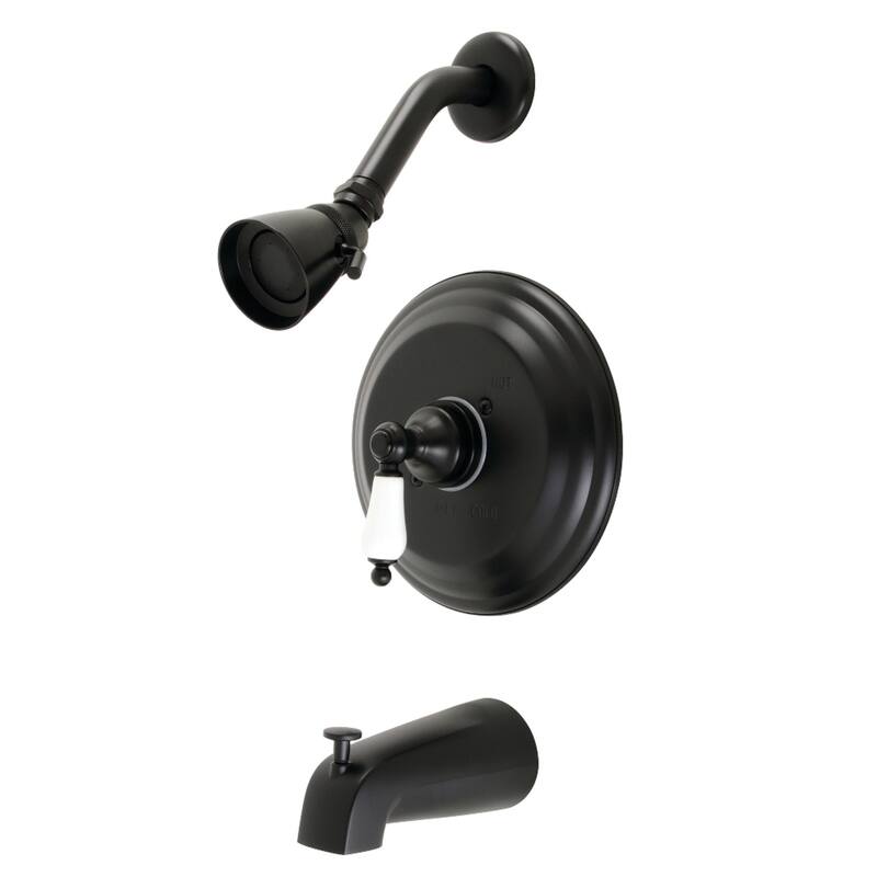 Kingston Brass Restoration Tub and Shower Faucet - Matte Black