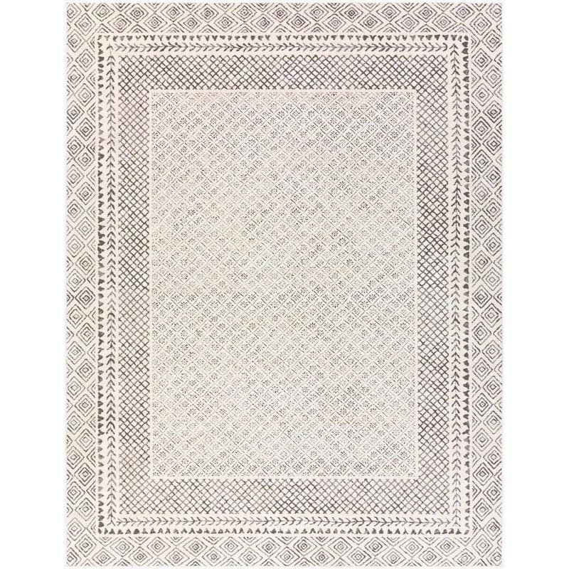 Hauteloom Burdette Living Room, Bedroom Area Rug - Charcoal, Off White - 2' x 2'11" - 2'7" x 12' - Charcoal, Off White / Burdette