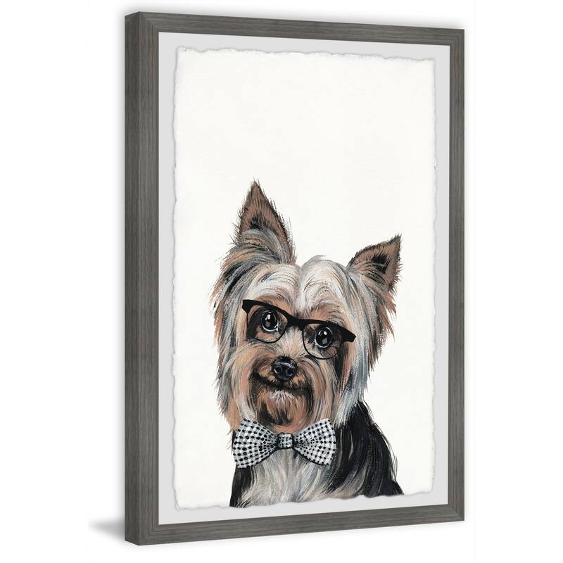 Rockstar Puppy Framed Wall Art, Elegant Home Touch - Sophisticated Artwork for Refined Décor