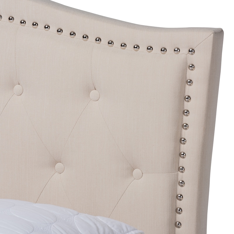 Contemporary Fabric Platform Bed