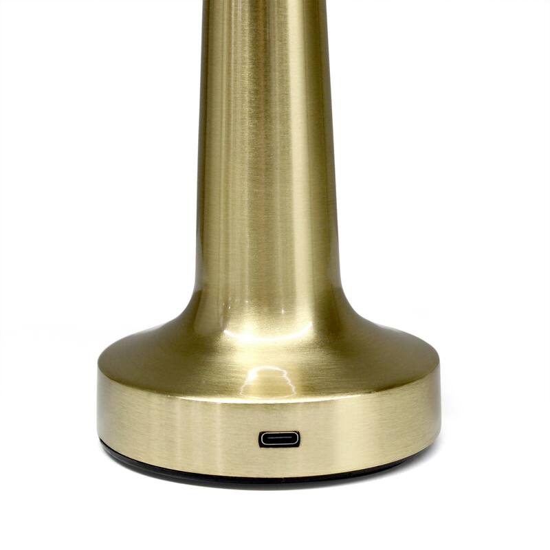 LED Lighted Metal Saucer Mini Touch Sensor Desk Lamp - 8.5" - Gold