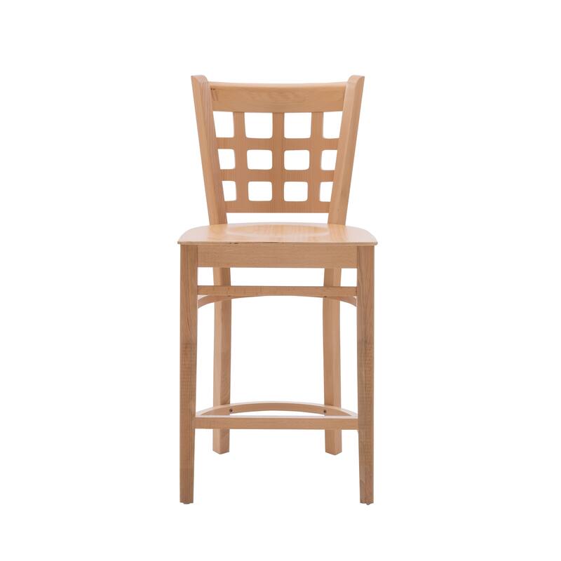 Linon Levan Counter Stool Black Wood Seat Set Of 2