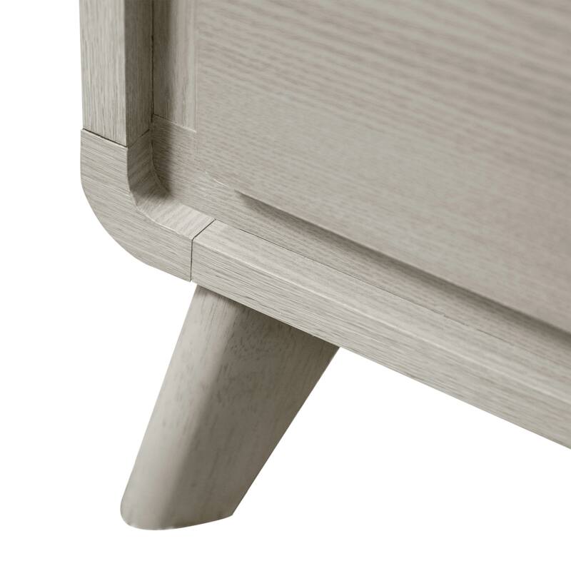 Furniture of America Thaila Modern 3-Piece Grey Wood Upholstered Panel Bedroom Set with LED on Headboard