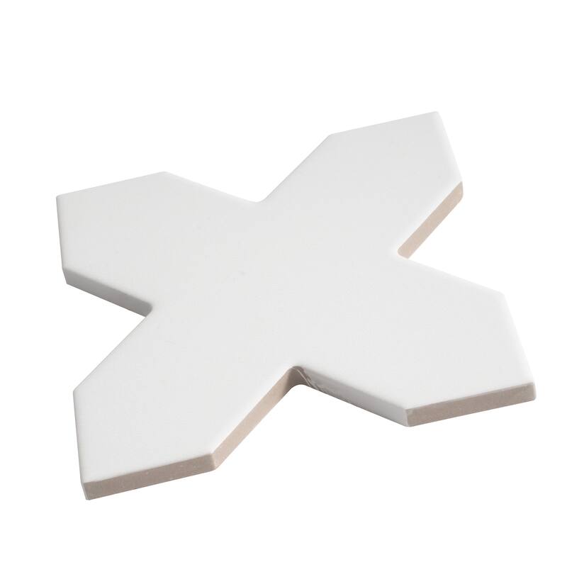 Apollo tile 5" x 5" Seville Matte Pure White Porcelain Tile (5.31 sq ft/case) - 34 Pack