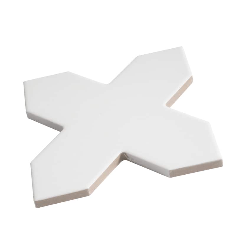Seville 7" Star with 5" Cross Matte Porcelain Wall and Floor Tile (10.62 sq ft/case) - 68 Pack