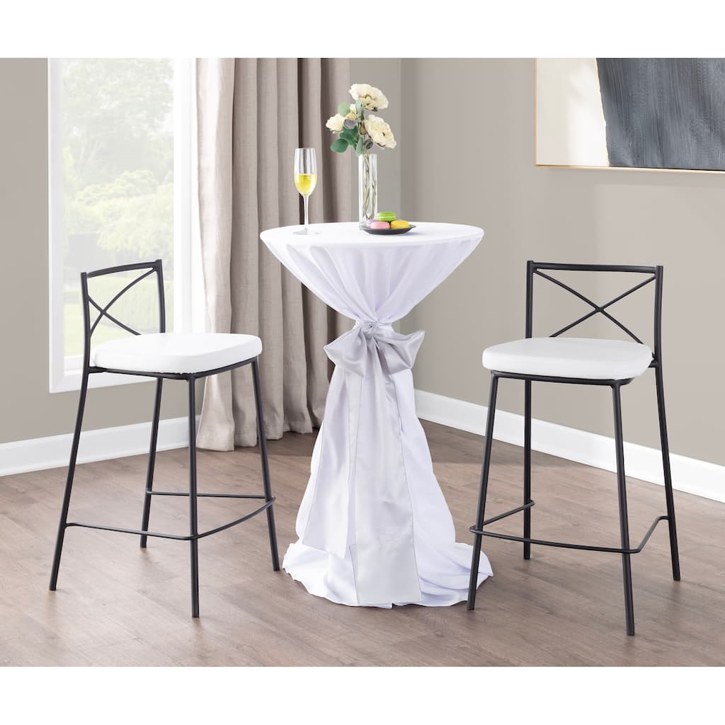 Silver Orchid Modern Charlotte Counter Stool - Set of 2
