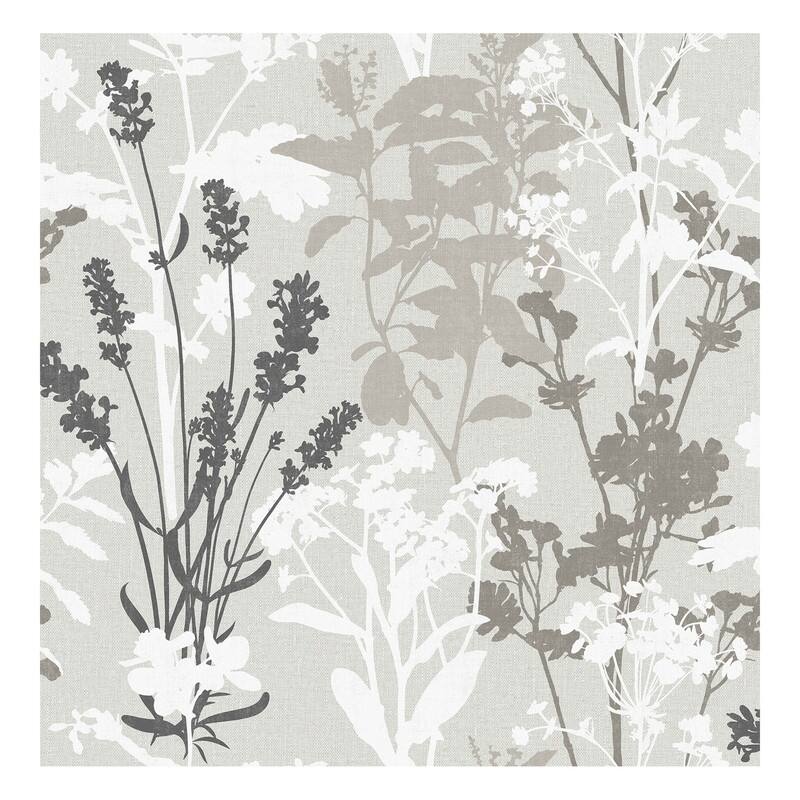 Advantage Pippin Grey Wild Flowers Wallpaper - 20.5 x 396 x 0.025