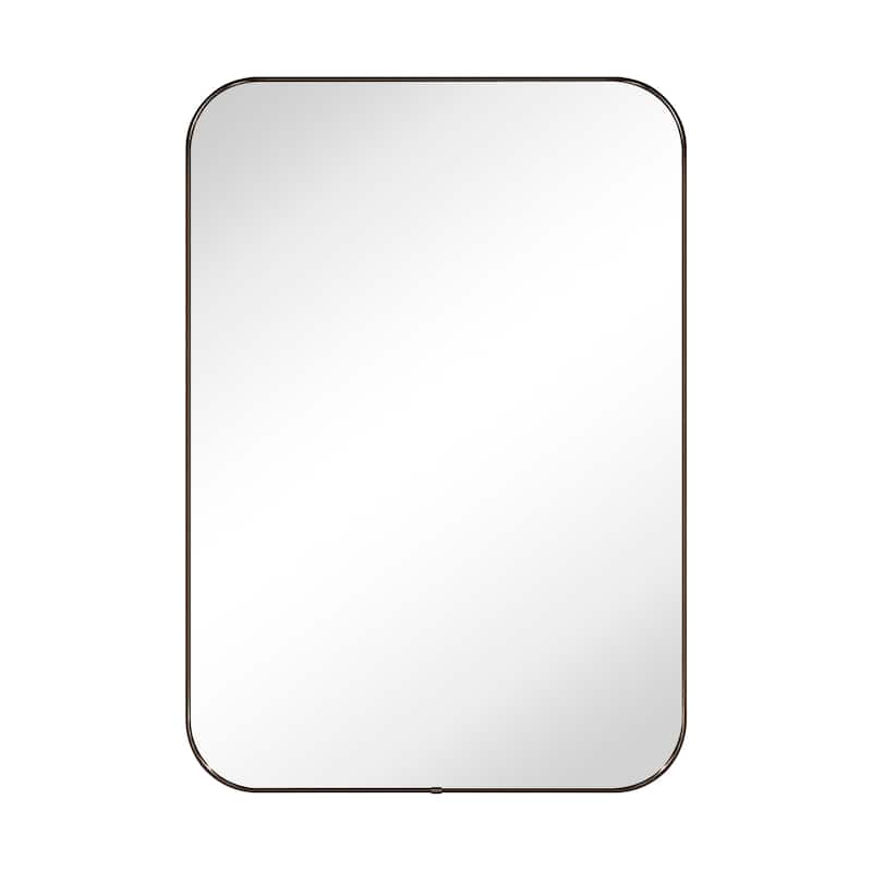 TEHOME Lucia Contemporary Rounded Rectangle Bathroom Vanity Mirror