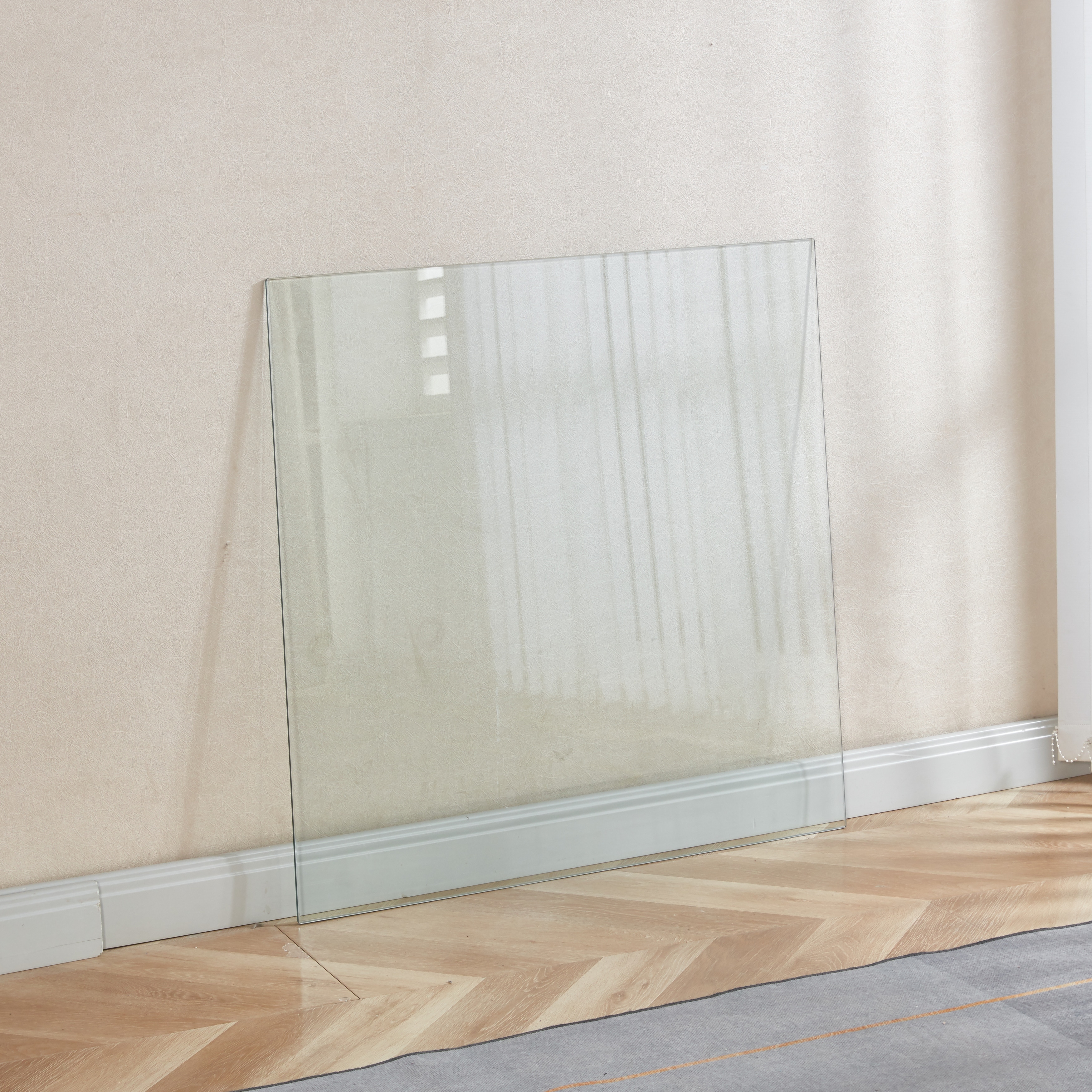 GDFStudio - Clear Transparent Heavy-Duty Tempered Glass Top Panel with Smooth Flat Surface