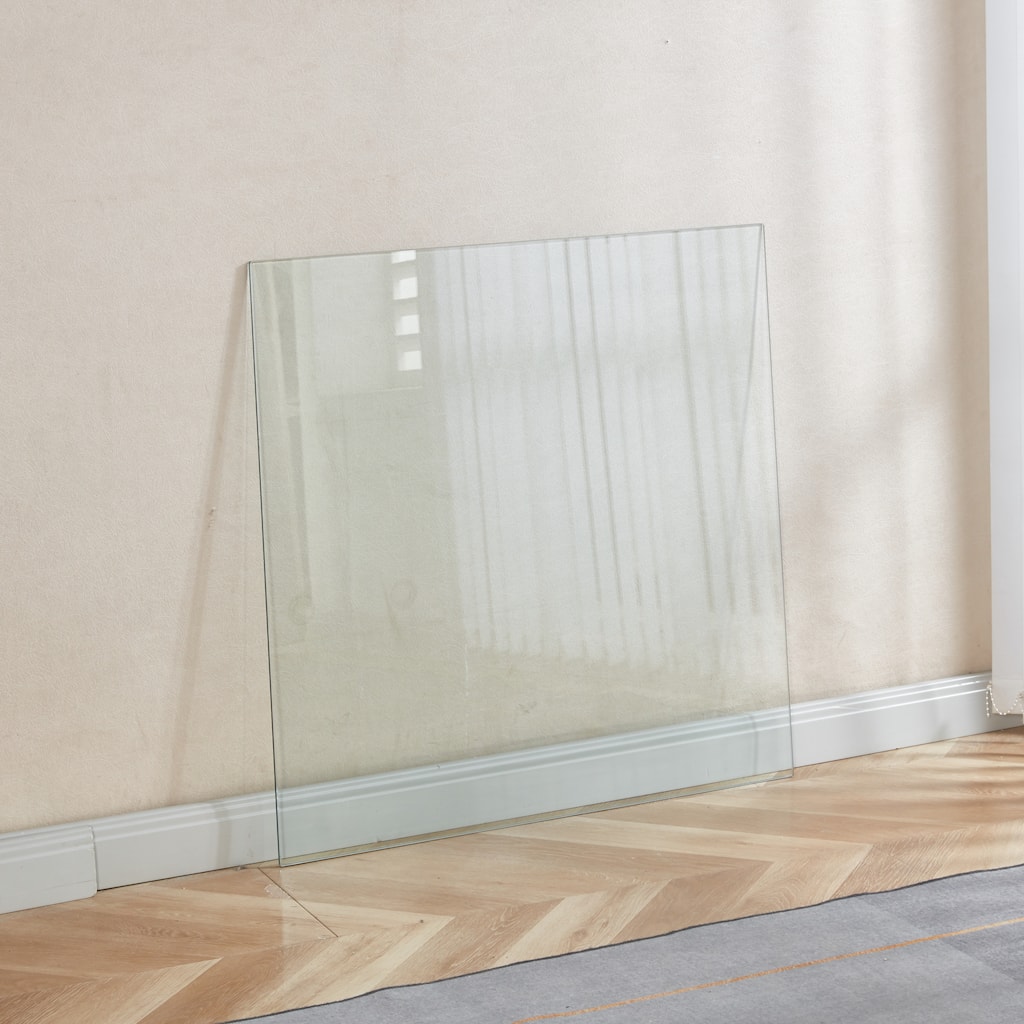 GDFStudio - Clear Transparent Heavy-Duty Tempered Glass Top Panel with Smooth Flat Surface