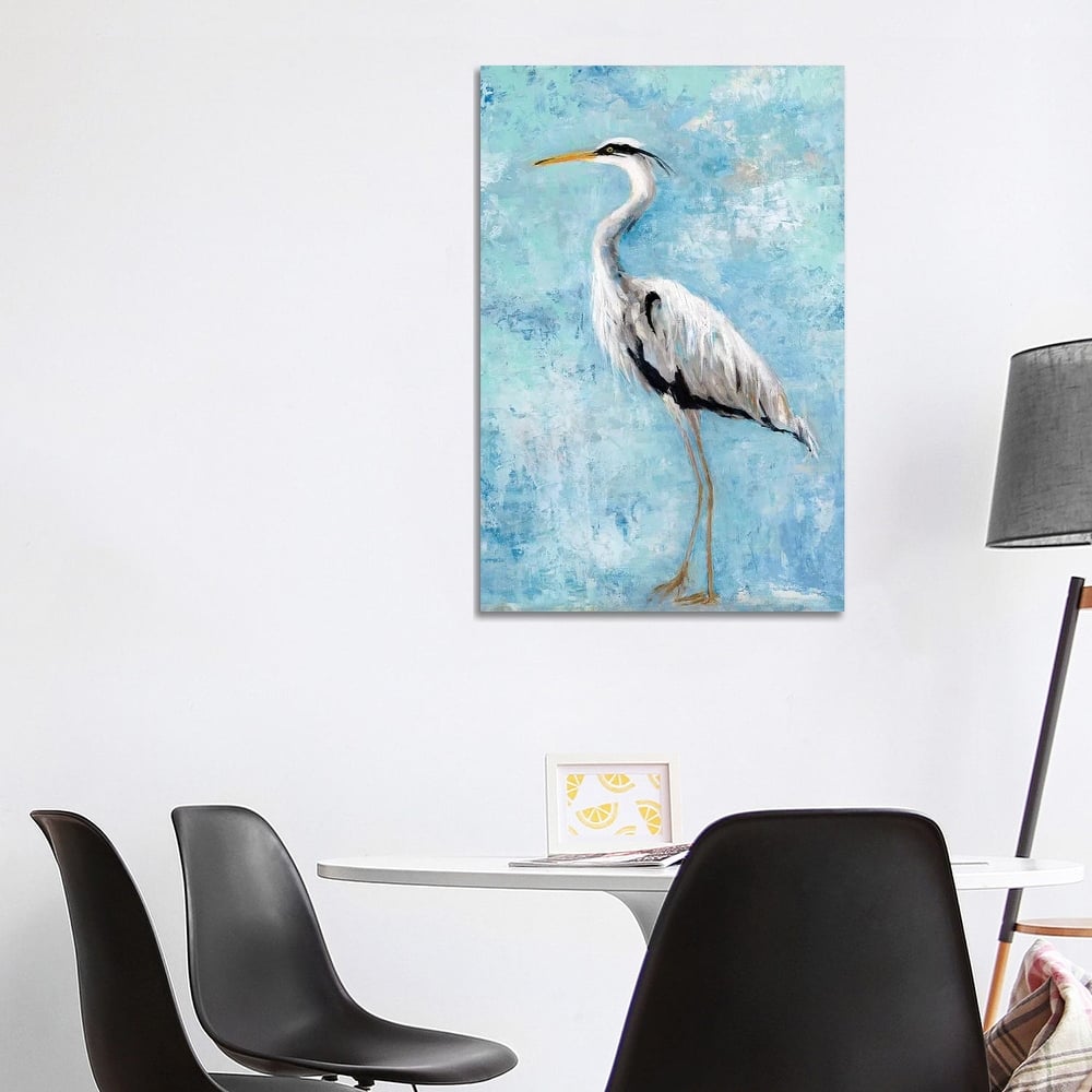 iCanvas "Hazy Morning Heron II" by Sally Swatland Canvas Print