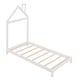 preview thumbnail 10 of 70, Wooden Platform Bed with Wood Slat Support, Modern Solid Wood Kids Bed Frame with House-shaped Headboard, No Box Spring Needed White - Twin