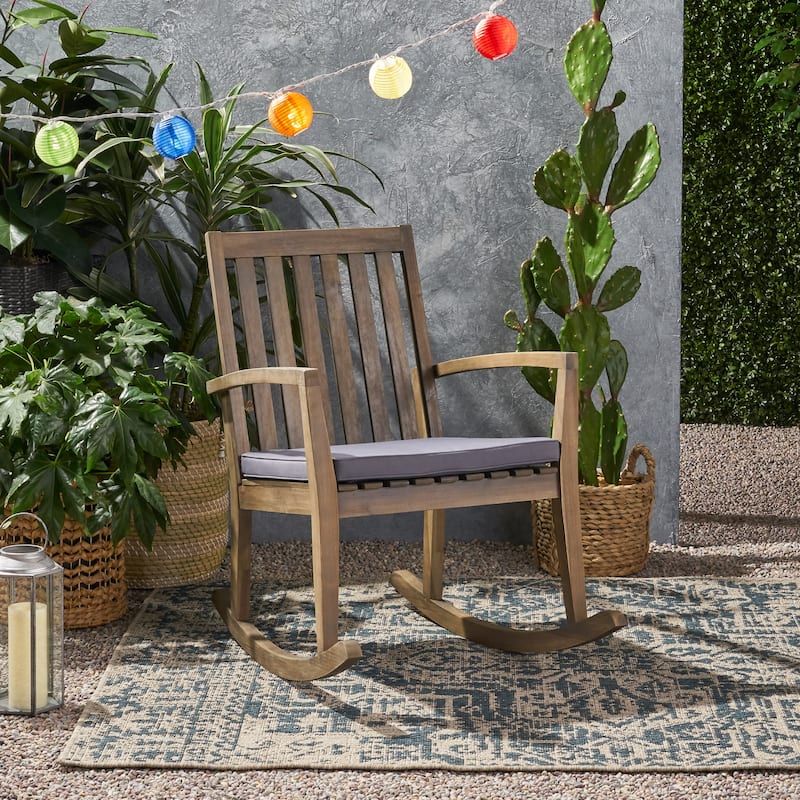 MONTROSE ROCKING CHAIR with Durable Wooden Frame, Perfect for Indoor and Outdoor
