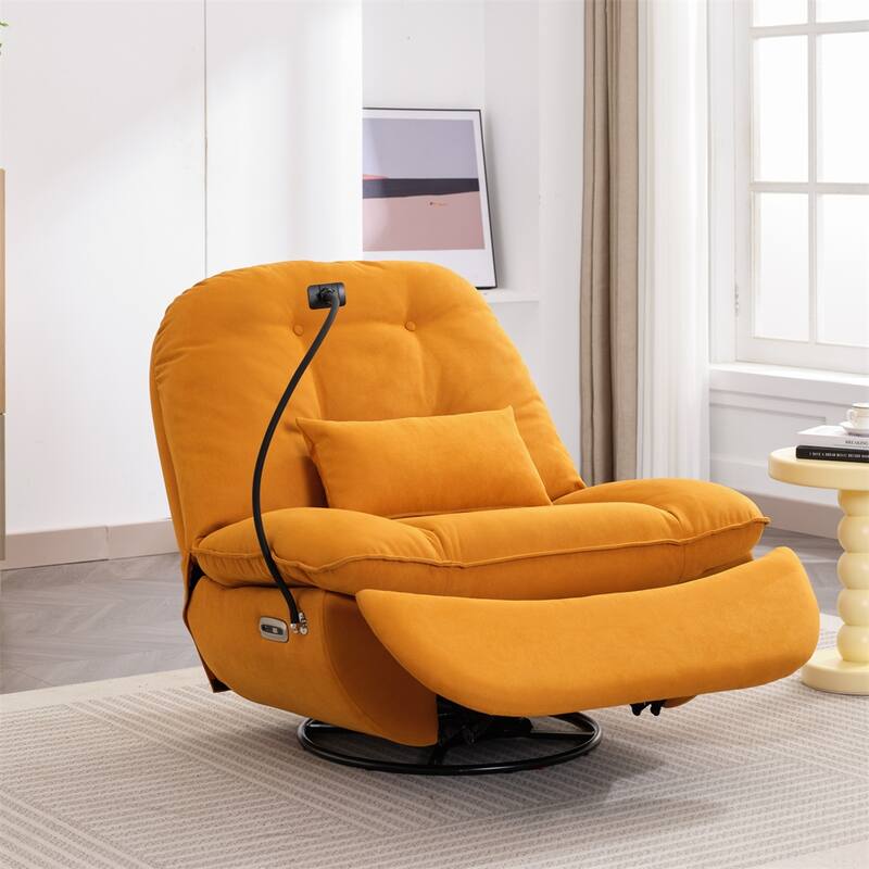 Power Recliner Swivel Glider USB Charger with Bluetooth Music Player