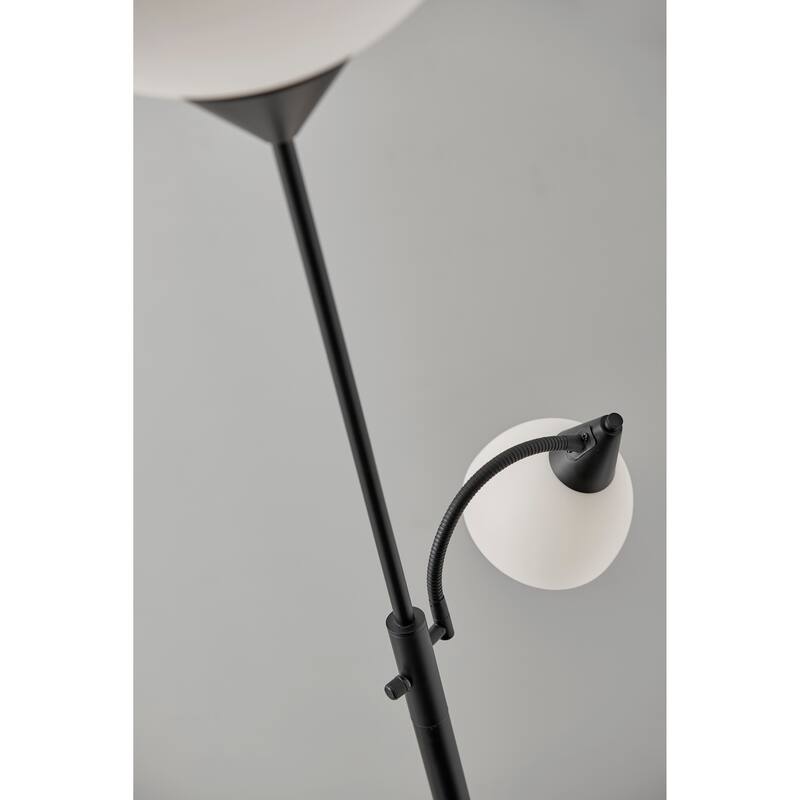 Adesso Piedmont 71-inch Torchiere with Adjustable Reading Lamp