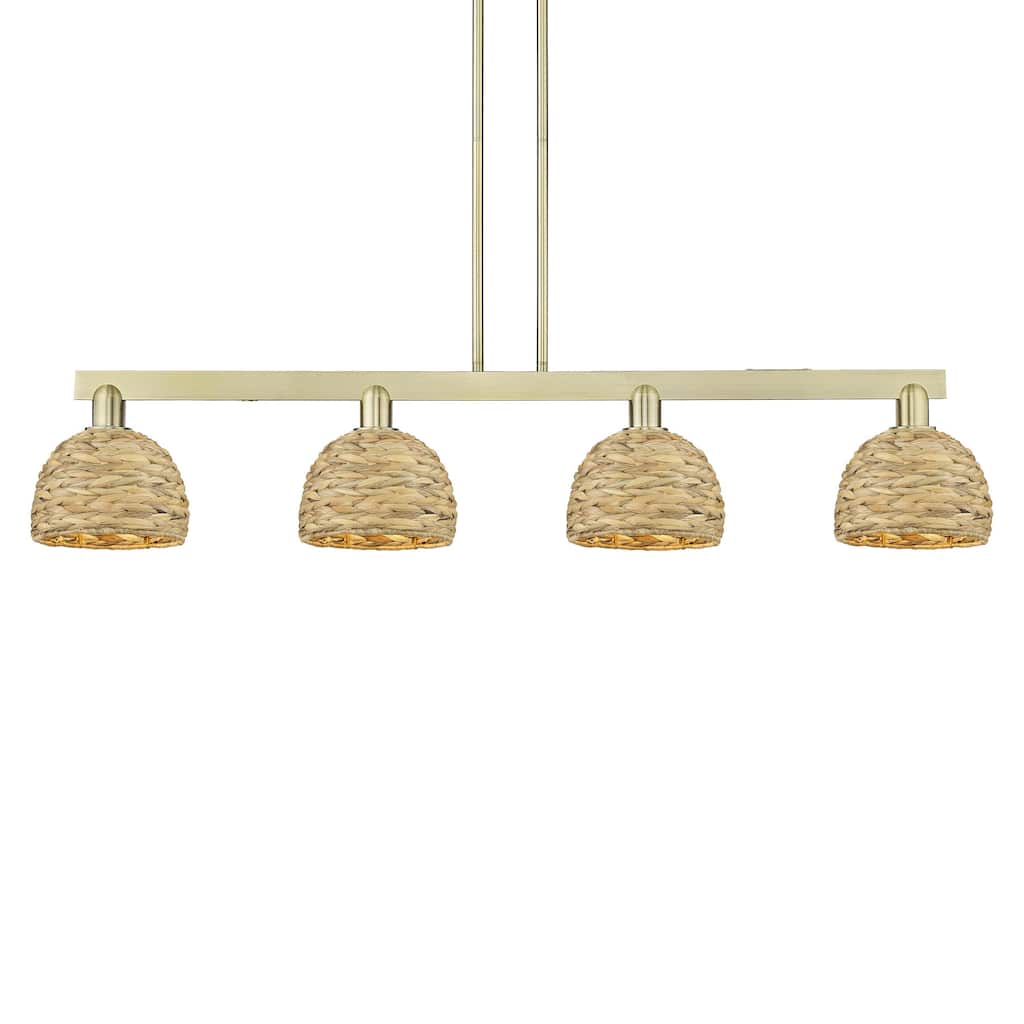 Innovations Lighting 716-4I-10-51 Woven Rattan Linear Woven Rattan 4