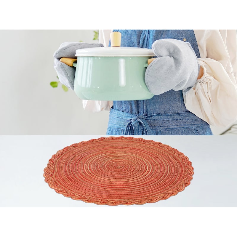 Rustic Placemats Set of 6 Placemats for Dining Table Decor Indoor Outdoor Washable Kitchen Table Mat Wipe Clean 15*15in