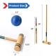 preview thumbnail 6 of 7, GSE™ Deluxe 6-Player Player Croquet Set with 6 Mallets & Croquet Balls, 9 Wickets, 2 Stakes and a Carrying Case - Croquet Set