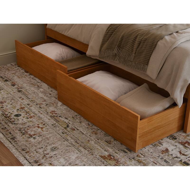 Madison Platform Bed with Matching Footboard with Storage Drawers
