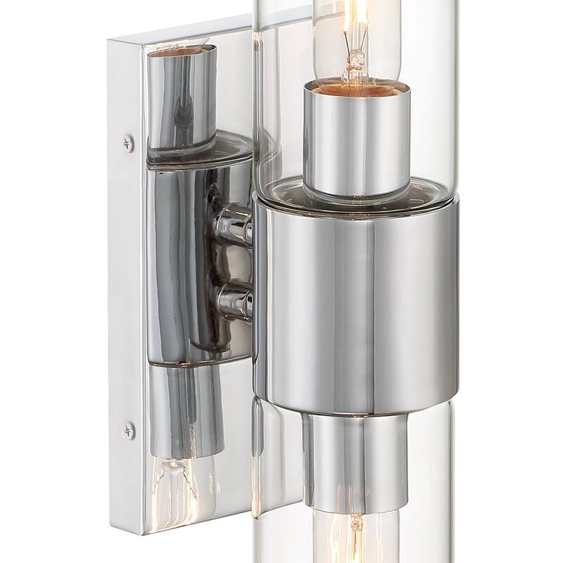 Anton 17.5 in. 2-Light Chrome Transitional Wall Sconce Light