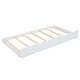 preview thumbnail 8 of 14, White Full Size Platform Bed wFlower Shape Headboard for Kids Teens, Wood Bed Frame wTrundle, Slat Support, No Box Spring Need