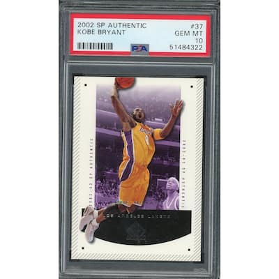 Kobe Bryant 2002 SP Authentic Upper Deck Basketball Card #37 Graded PSA 10 GEM MINT - 8'6" x 11'6"