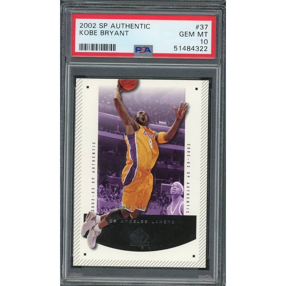 Kobe Bryant 2002 SP Authentic Upper Deck Basketball Card #37 Graded PSA 10 GEM MINT - 8'6" x 11'6"
